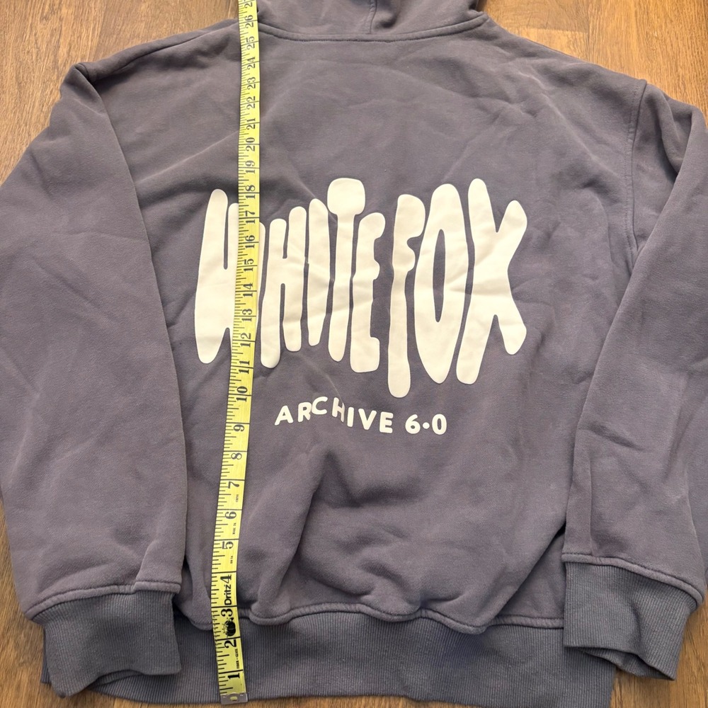 White Fox Archive 6-0 Grey White Puffy Print Hoodie and Sweatpants Suit Set - Picture 2 of 8